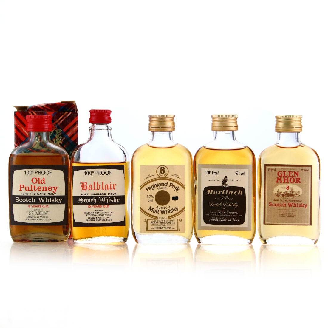 Gordon and MacPhail 100 Proof Miniature 1970-80s x 5