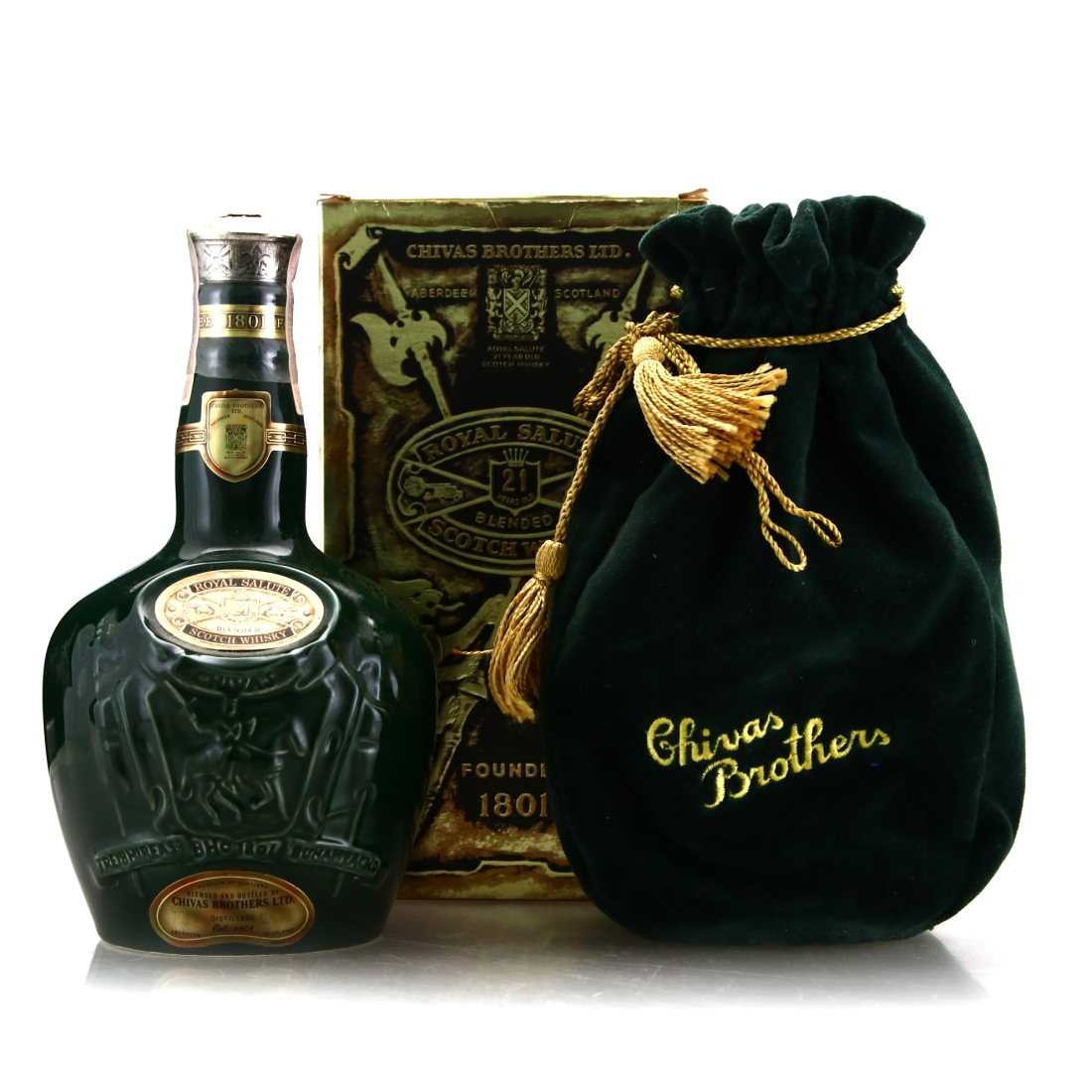 Chivas Royal Salute 21 Year Old Emerald Flagon 1980s