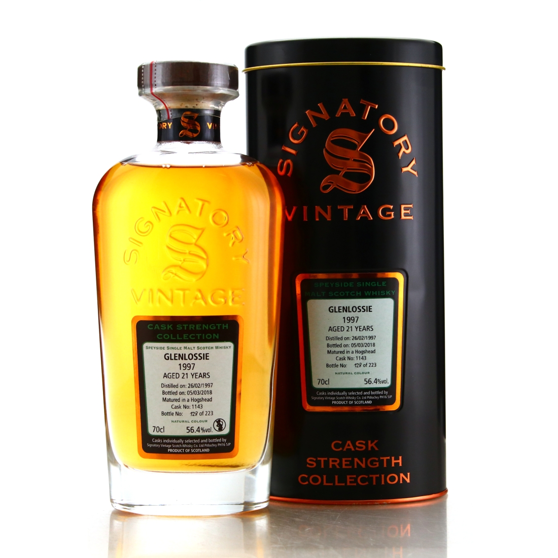 Glenlossie 1997 Signatory Vintage 21 Year Old Cask Strength
