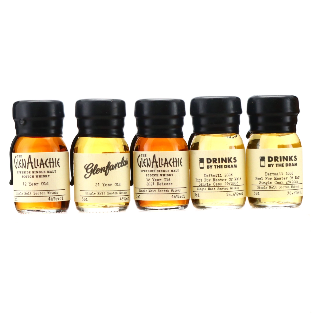 Lowland & Speyside Single Malt Samples x 5 / includes Daftmill