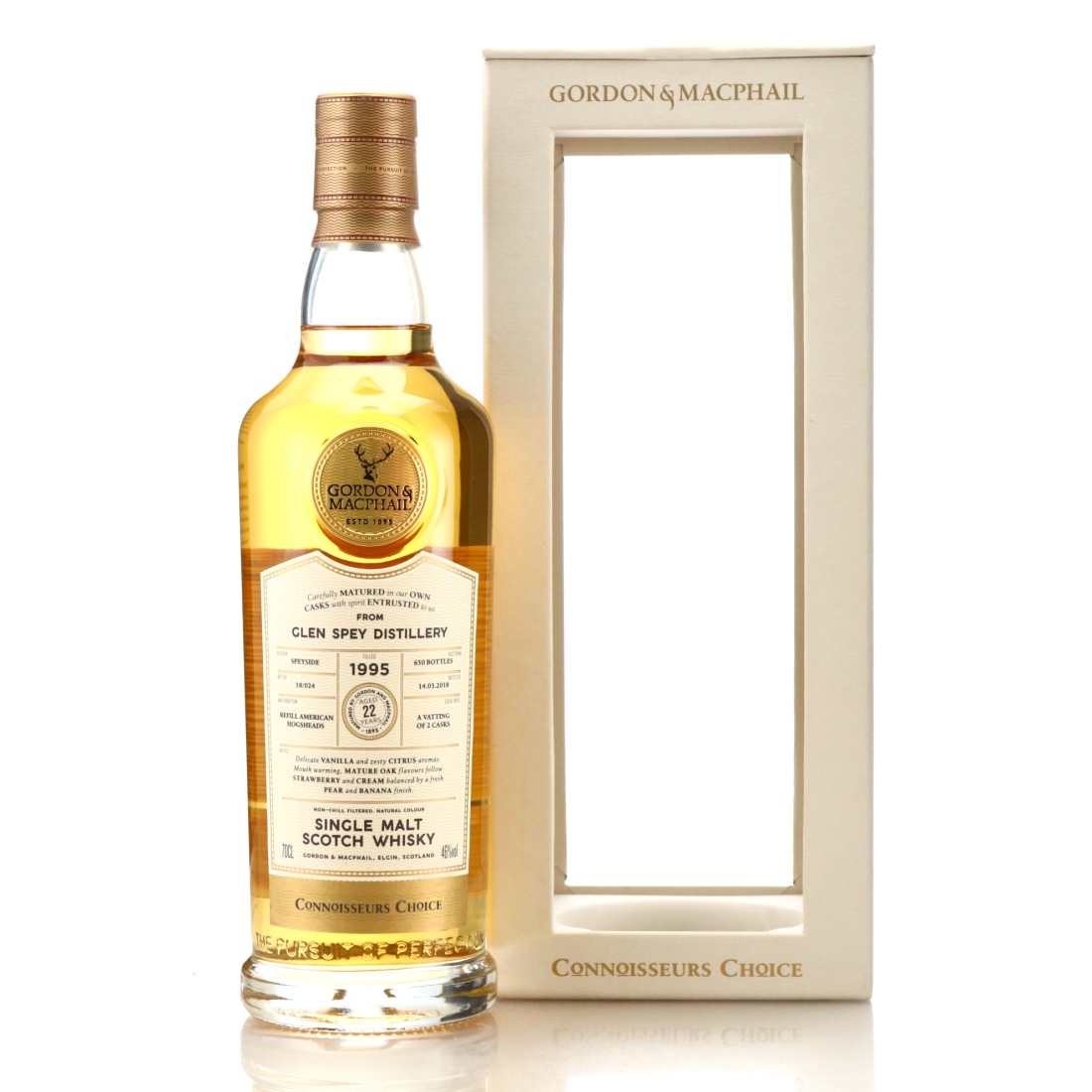 Glen Spey 1995 Gordon and MacPhail 22 Year Old Batch #18/024