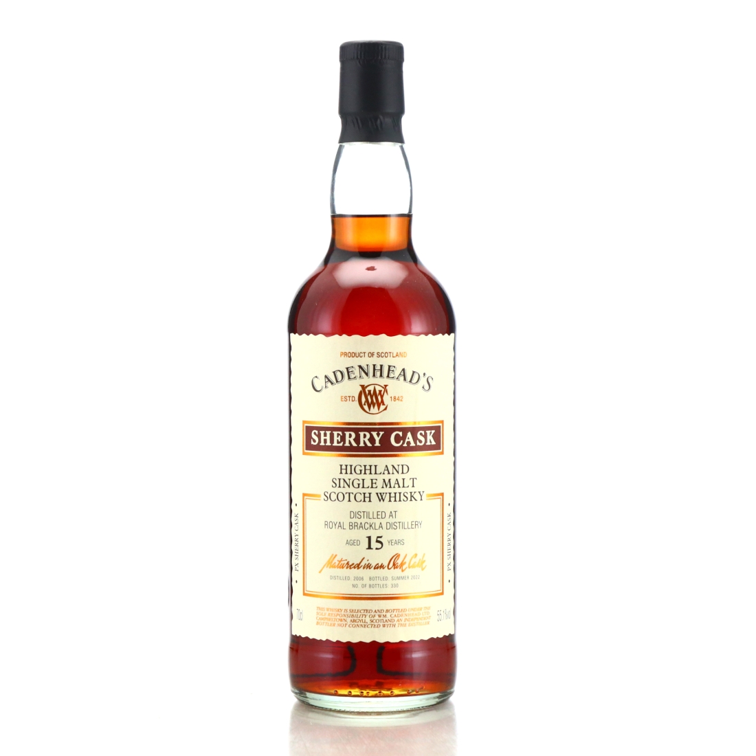 Royal Brackla 2006 Cadenhead's Sherry Cask 15 Year Old