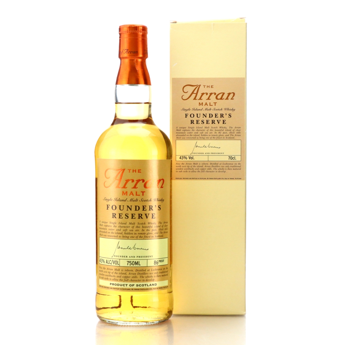 Arran Founder's Reserve 75cl / US Import