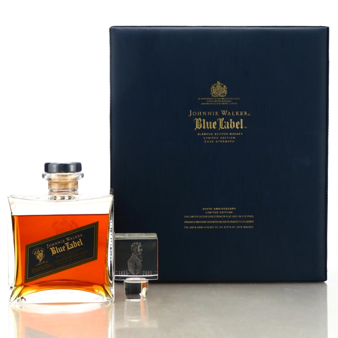 Johnnie Walker Blue Label Cask Strength Baccarat Decanter / 200th Anniversary