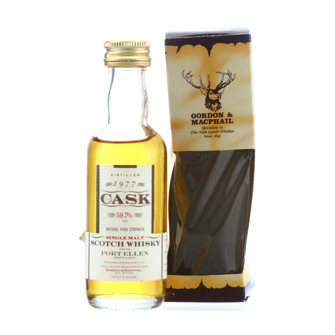 Port Ellen 1977 Gordon and MacPhail Cask Strength Miniature