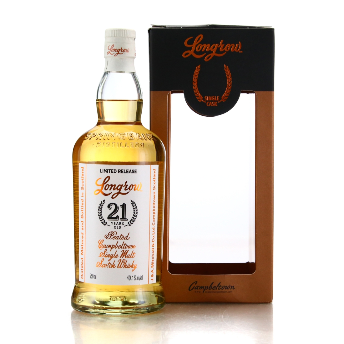 Longrow 21 Year Old Single Rum Cask 75cl / US Import - Pacific Edge