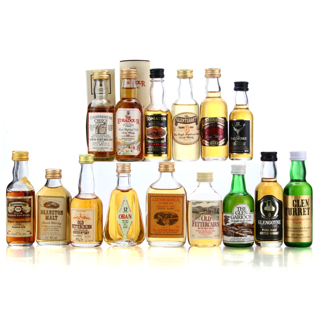 Highland Single Malt Miniatures x 15 / includes Silent Distilleries 