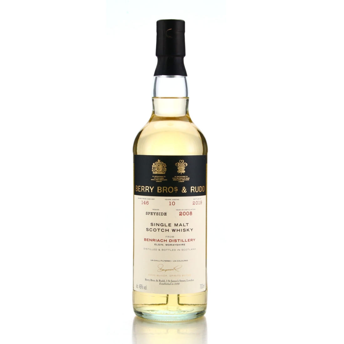 Benriach 2008 Berry Brothers and Rudd Single Cask 10 Year Old