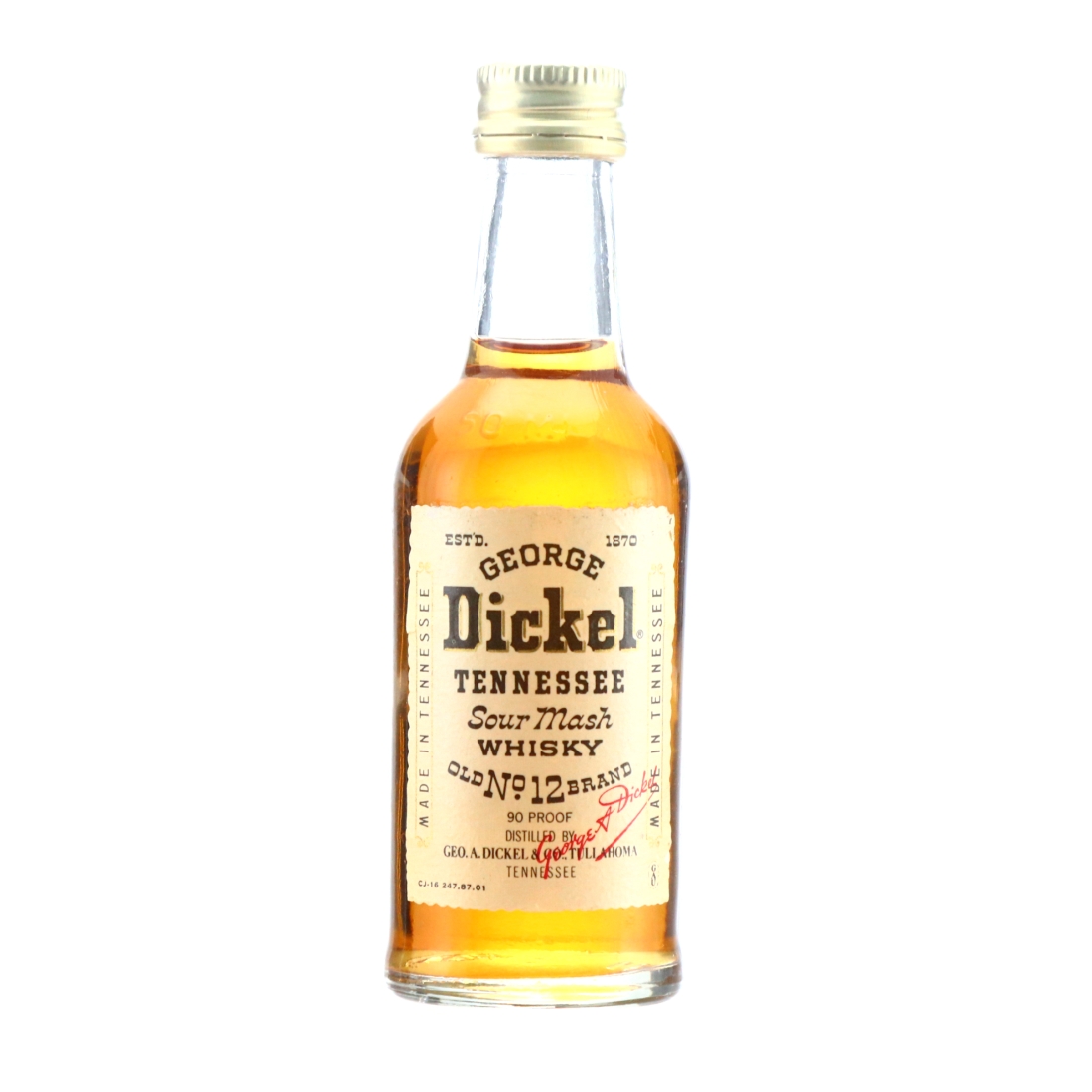 George Dickel Tennessee Sour Mash No.12 Miniature