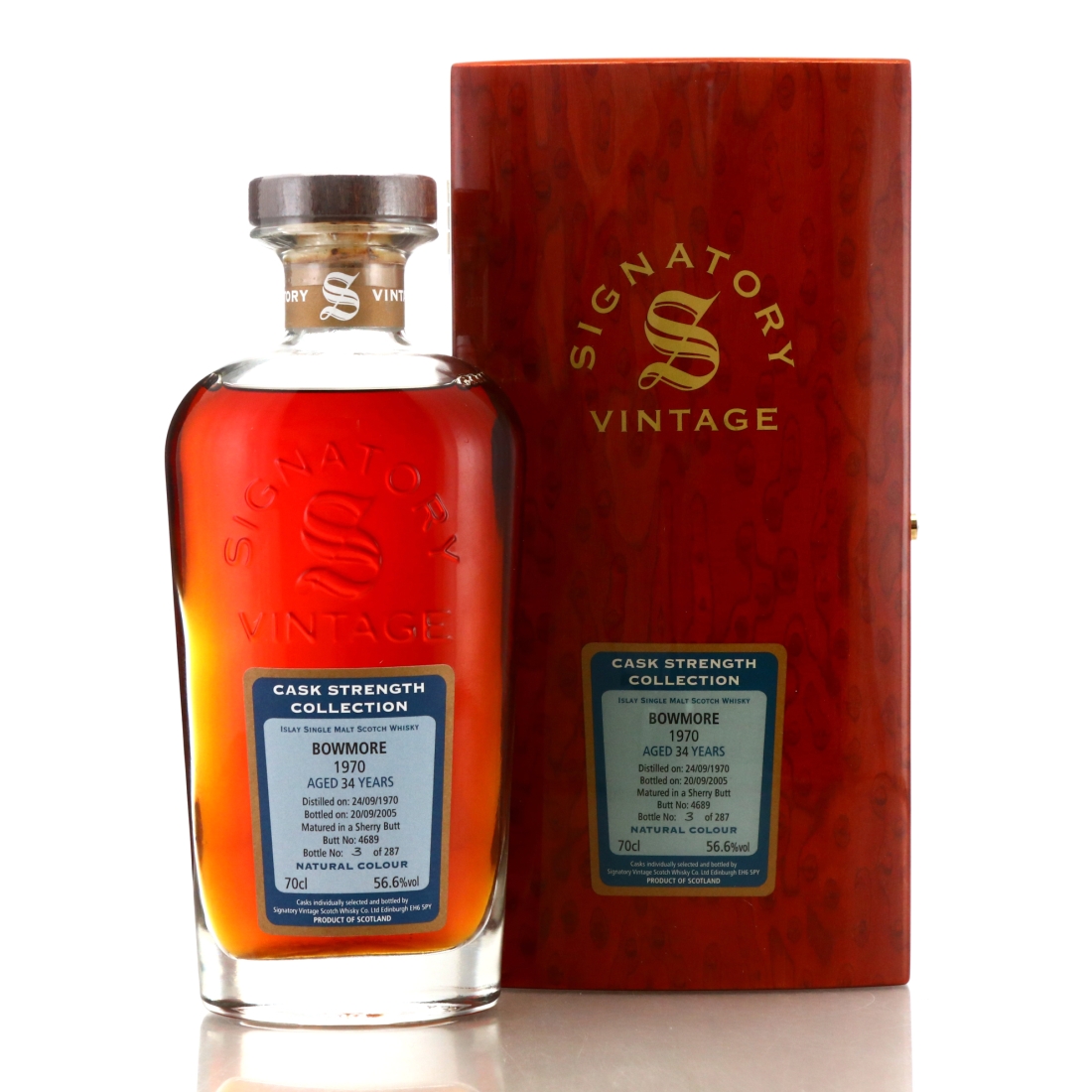 Bowmore 1970 Signatory Vintage 34 Year Old Cask Strength