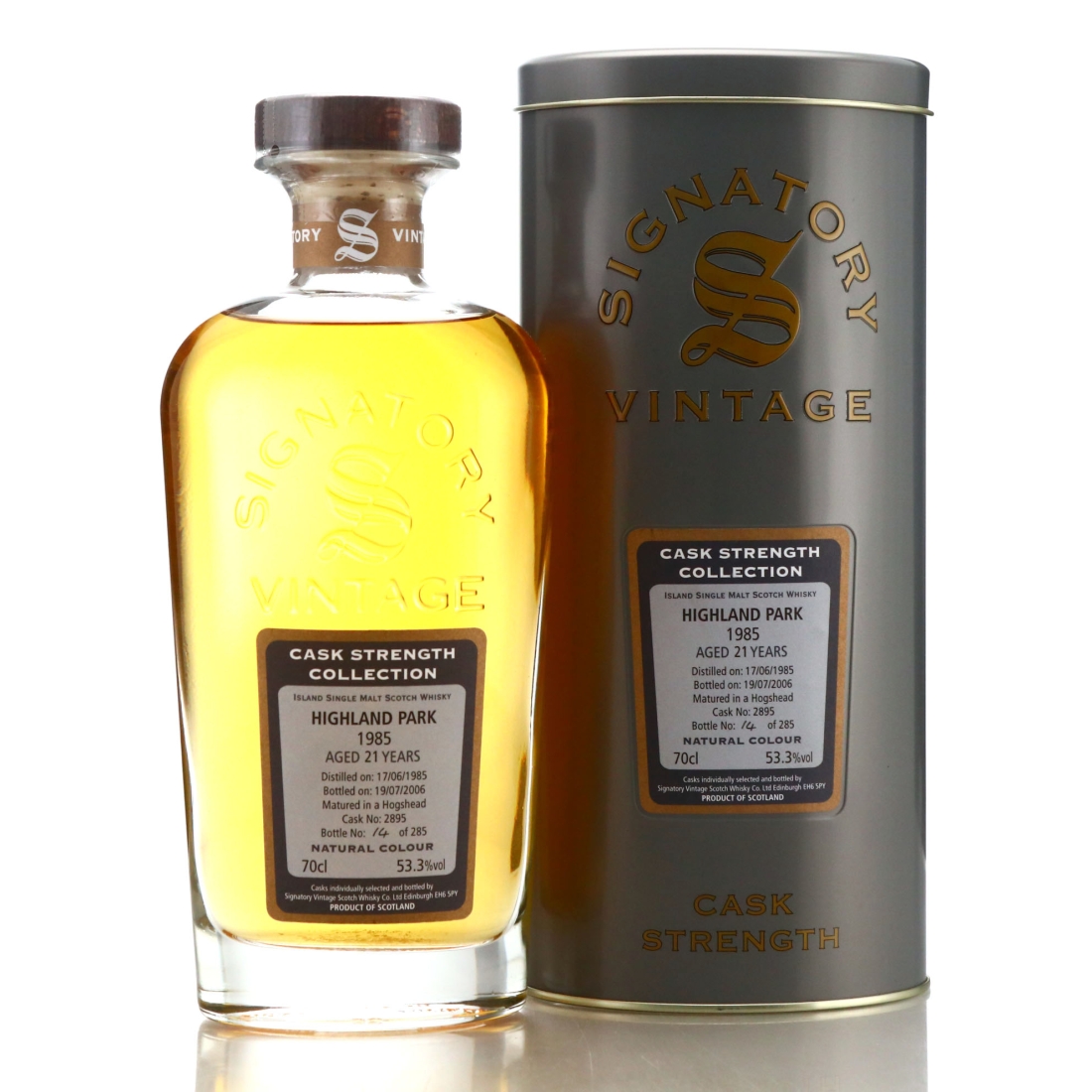 Highland Park 1985 Signatory Vintage 21 Year Old Cask Strength