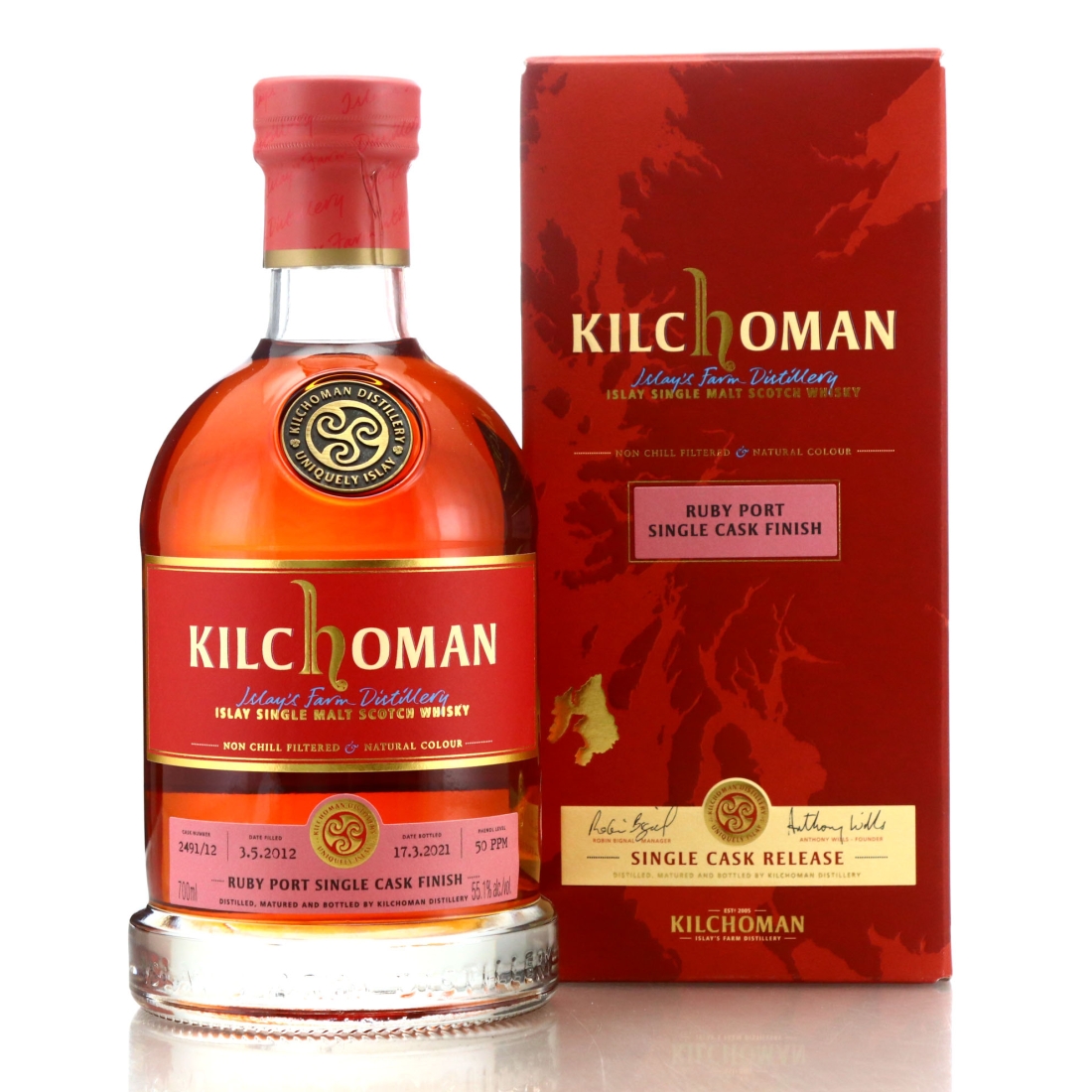 Kilchoman 2012 Single Ruby Port Cask Finish #2491