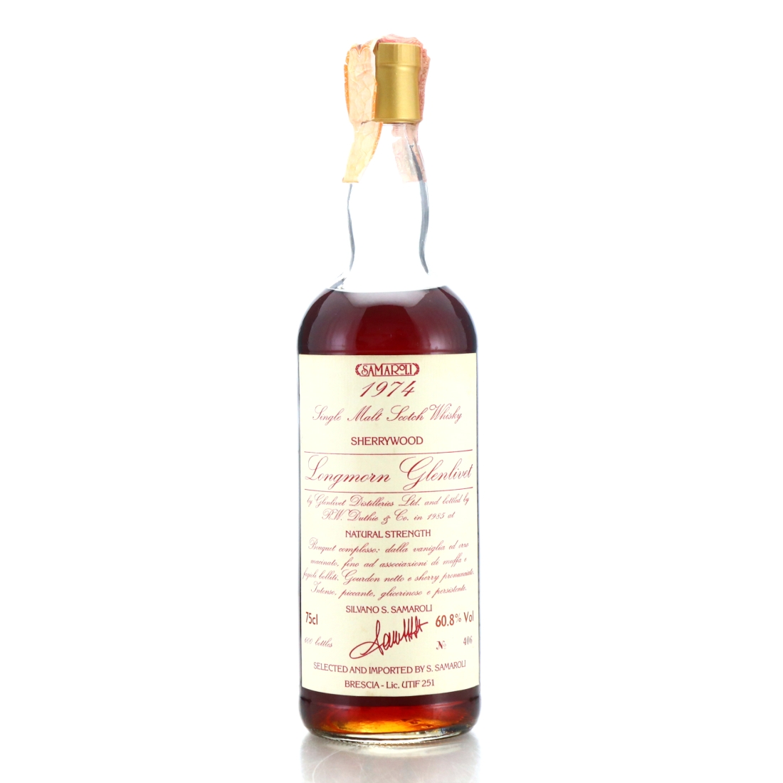 Longmorn 1974 Samaroli Natural Strength Sherry Wood
