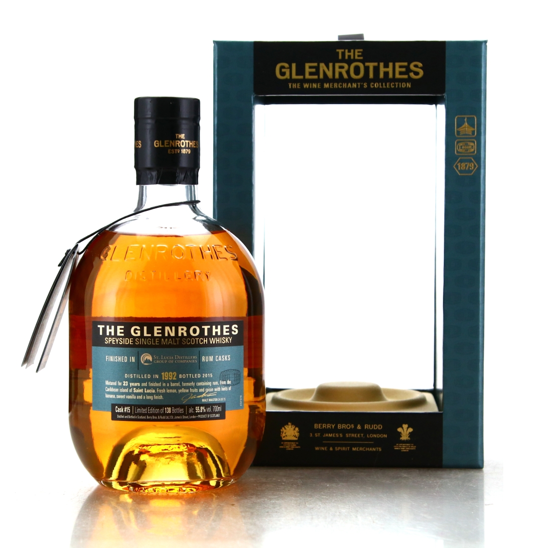 Glenrothes 1992 St. Lucian Rum Cask Finish 23 Year Old / Wine Merchant's Collection