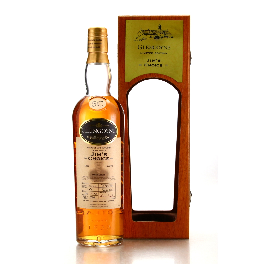 Glengoyne 1991 Jim's Choice 15 Year Old / Bottle No.3