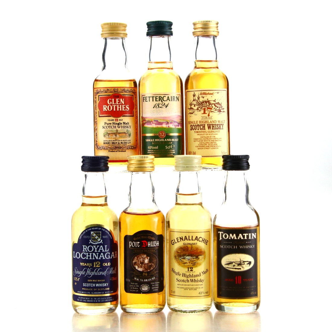 Scotch Single Malt Miniatures x 7