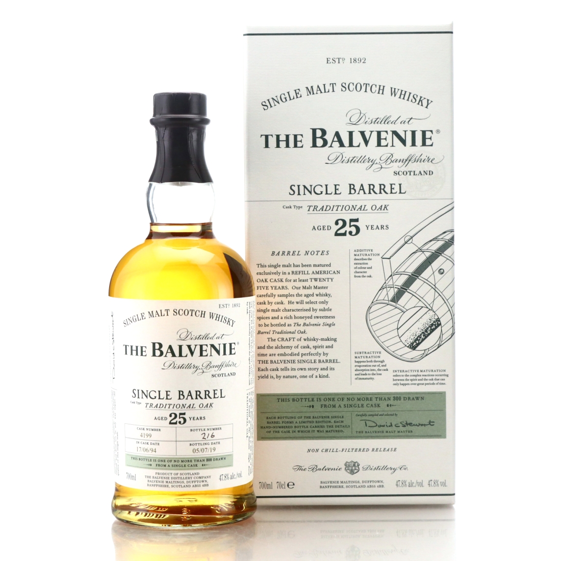 Balvenie 1994 Traditional Oak Single Barrel 25 Year Old #4199