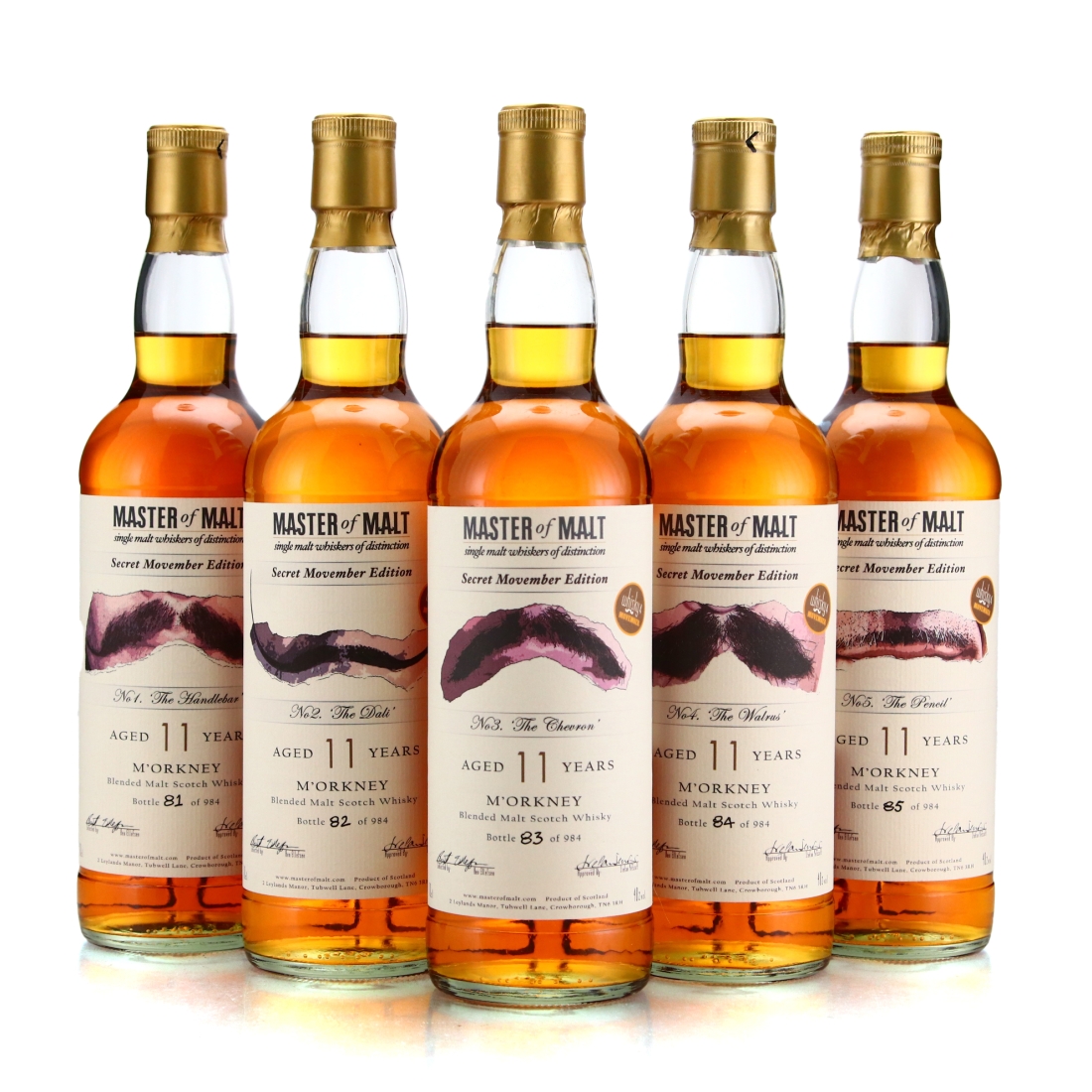 Whisky 4 Movember M'Orkney 11 Year Old Master of Malt 5 x 70cl / Movember 2009