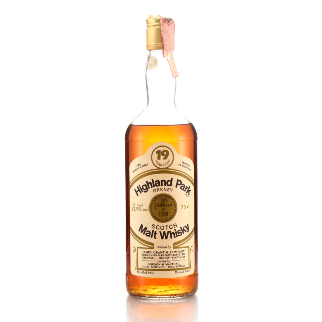 Highland Park 1970 Gordon and MacPhail 19 Year Old 100 Proof