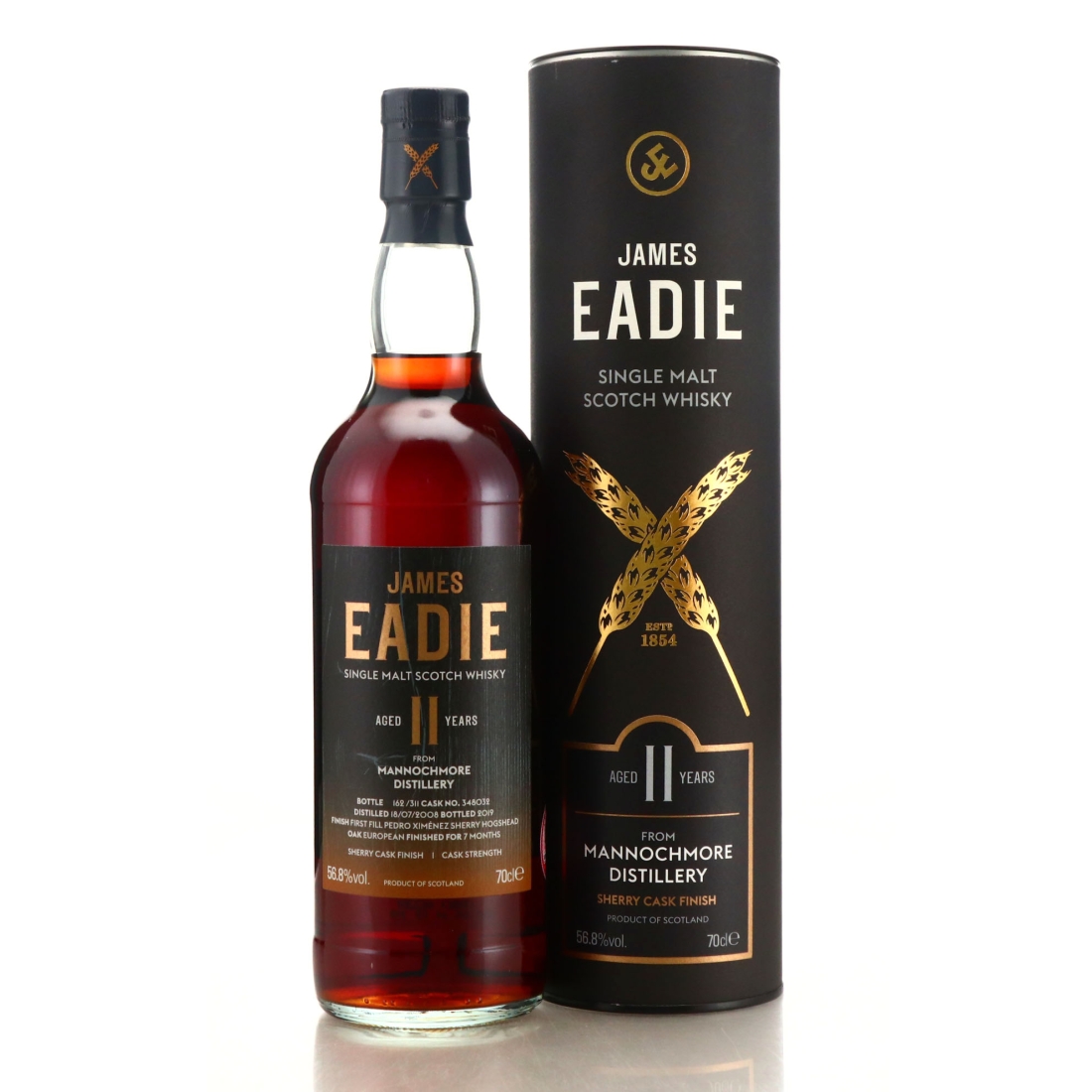 Mannochmore 2008 James Eadie 11 Year Old Sherry Finish