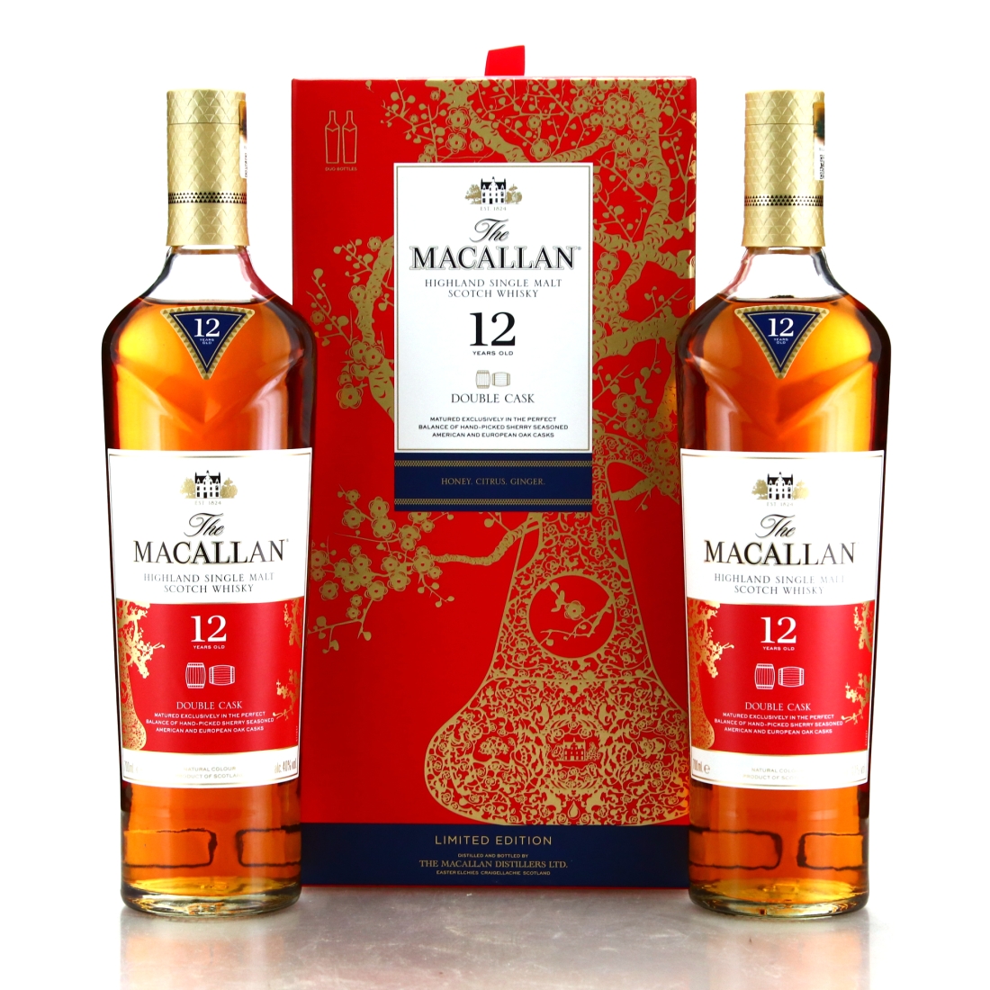 Macallan 12 Year Old Double Cask 2 x 70cl / Year of the Pig