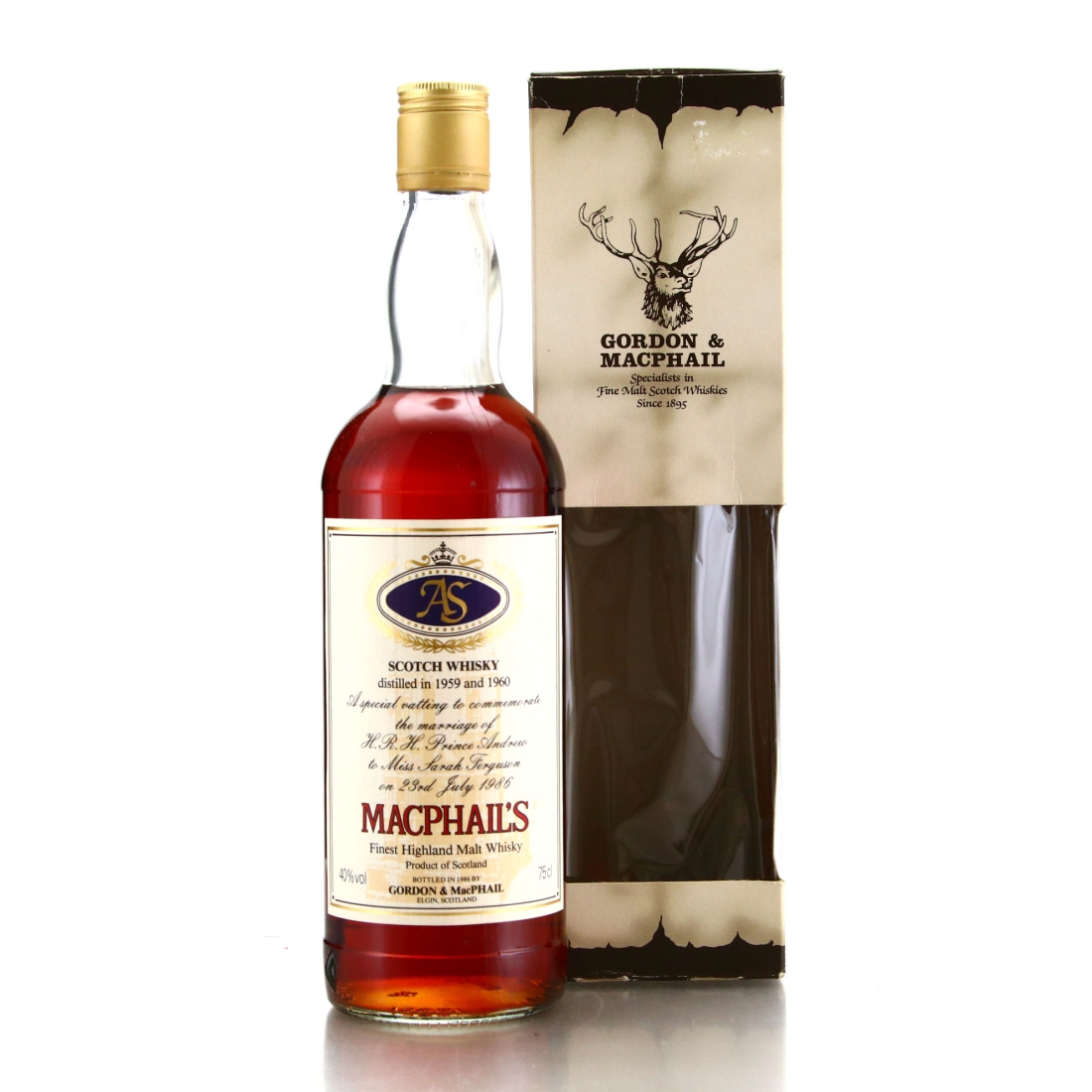 MacPhail's Highland Malt 1959/1960 Gordon and MacPhail Royal Marriage 1986