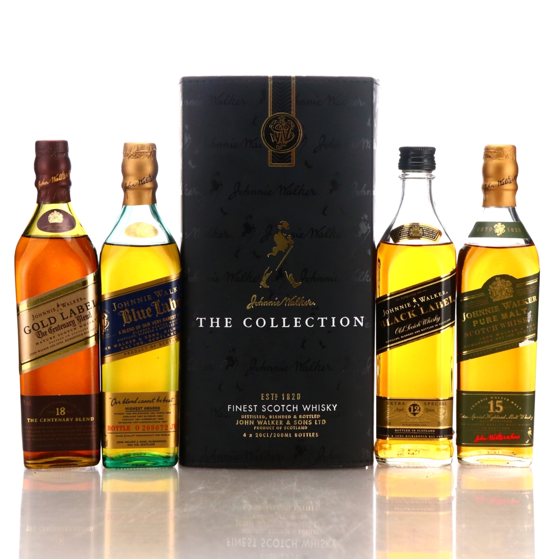 Johnnie Walker The Collection 4 x 20cl / including Blue Label