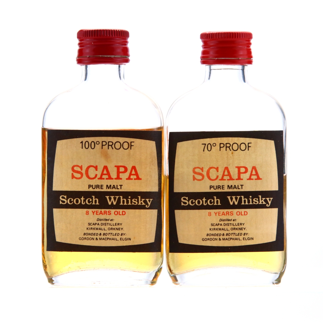 Scapa 8 Year Old Gordon and MacPhail 1980s Miniature  x 2