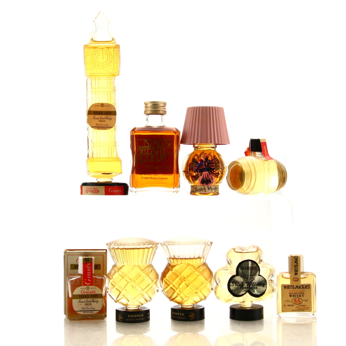 Scotch & Irish Whisky Miniatures x 11 Including Liqueurs