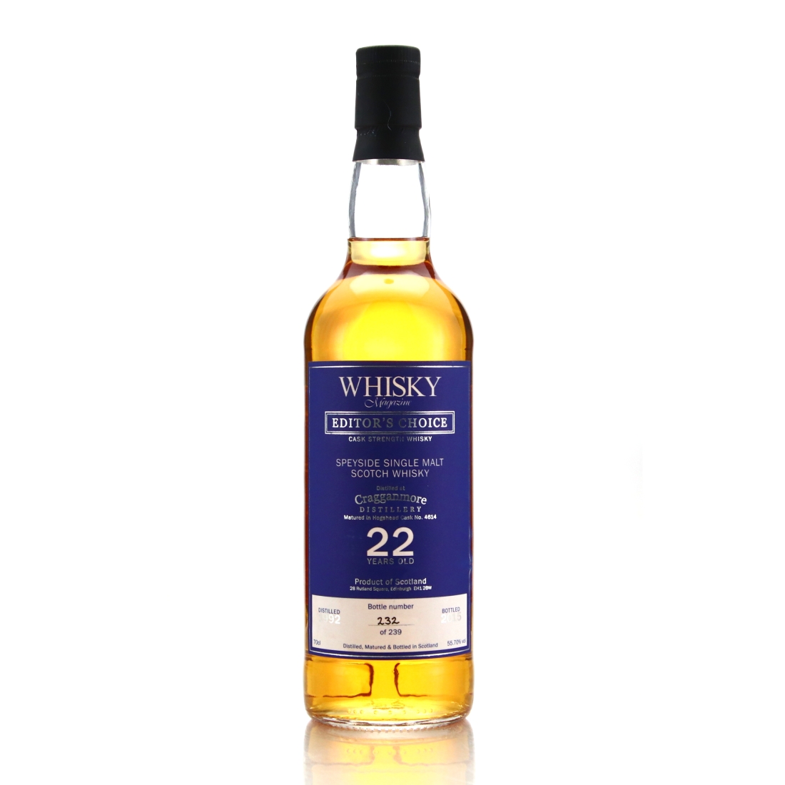 Cragganmore 1992 Whisky Magazine 22 Year Old Editor's Choice