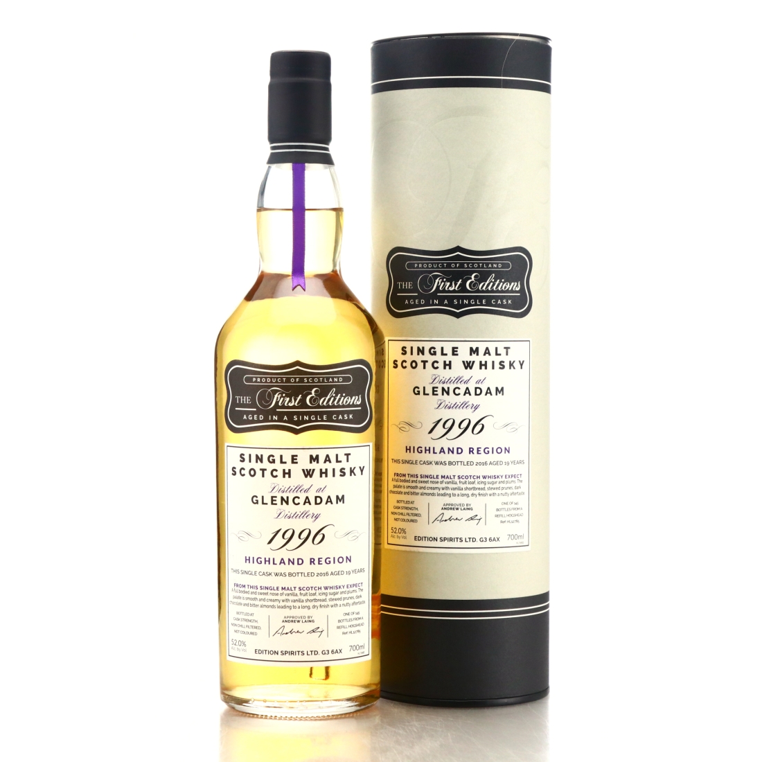 Glencadam 1996 First Editions 19 Year Old