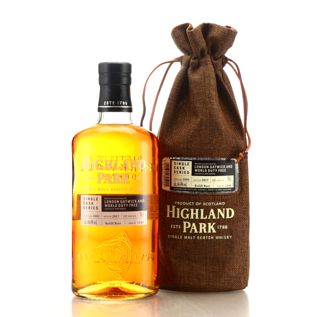 Highland Park 2005 Single Cask 12 Year Old #1140 / London Gatwick and World Duty Free