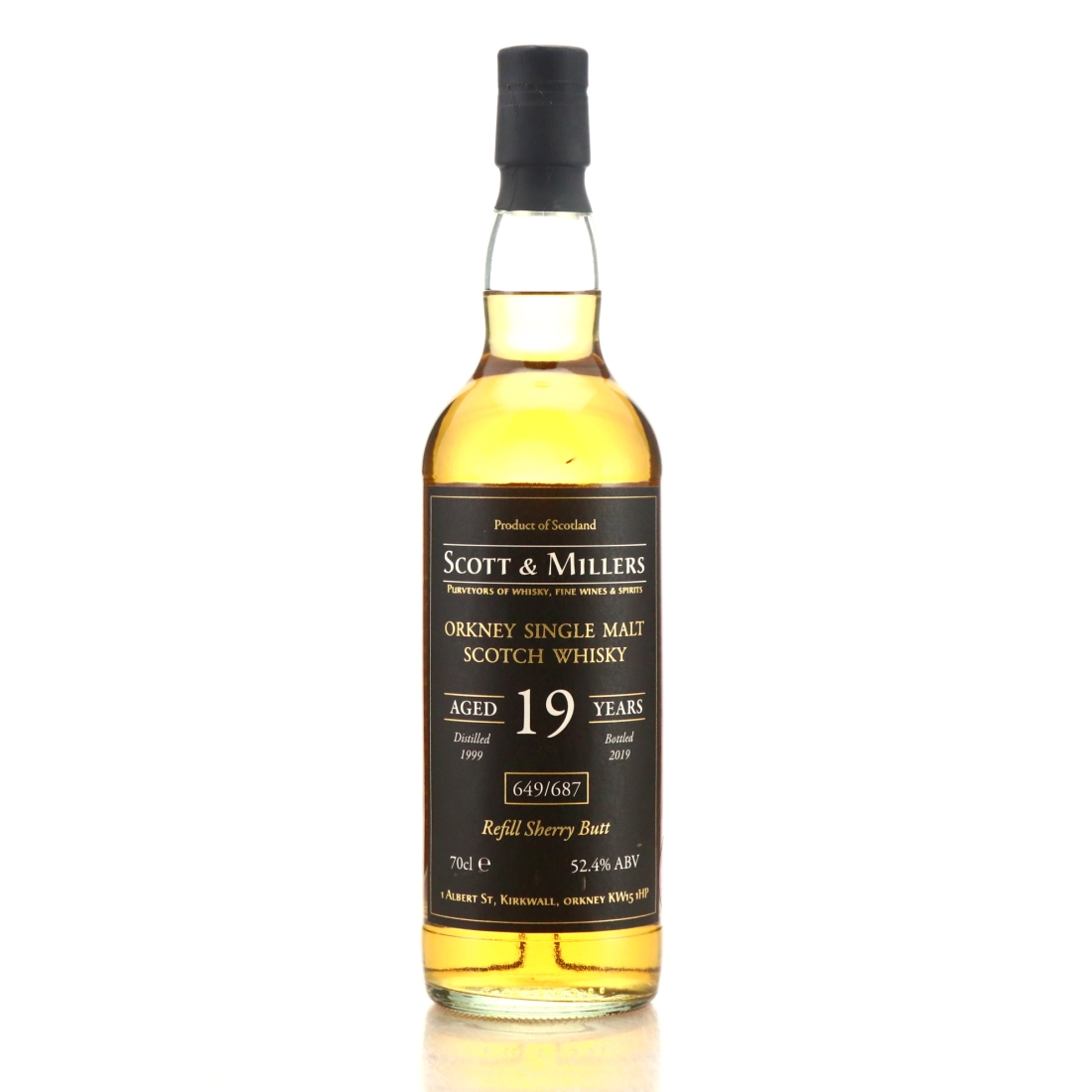 Orkney Single Malt 1999 Scott and Millers 19 Year Old