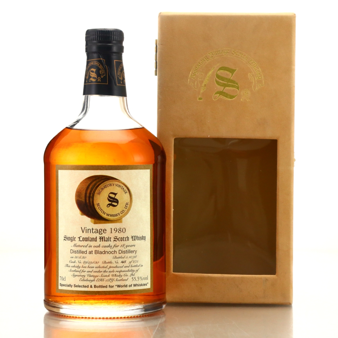 Bladnoch 1980 Signatory Vintage 18 Year Old / World of Whiskies