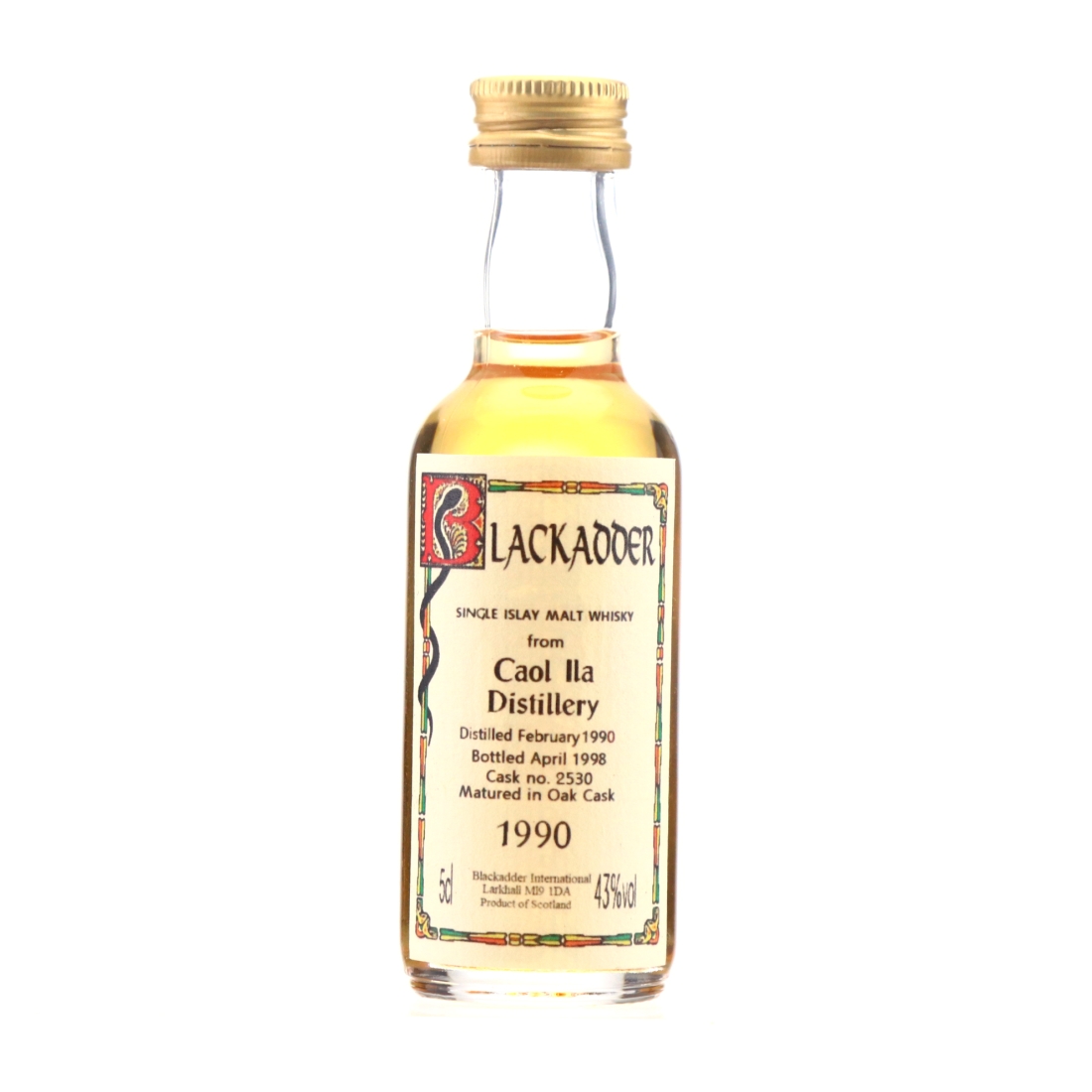 Caol Ila 1990 Blackadder Miniature
