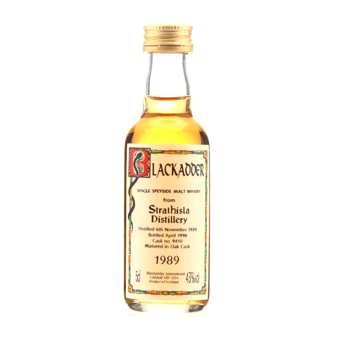 Strathisla 1989 Blackadder Miniature