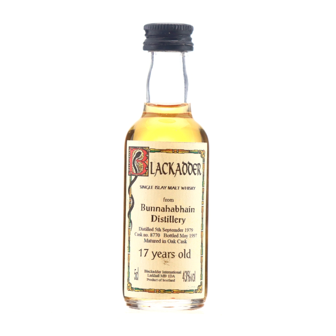 Bunnahabhain 1979 Blackadder 17 Year Old Miniature