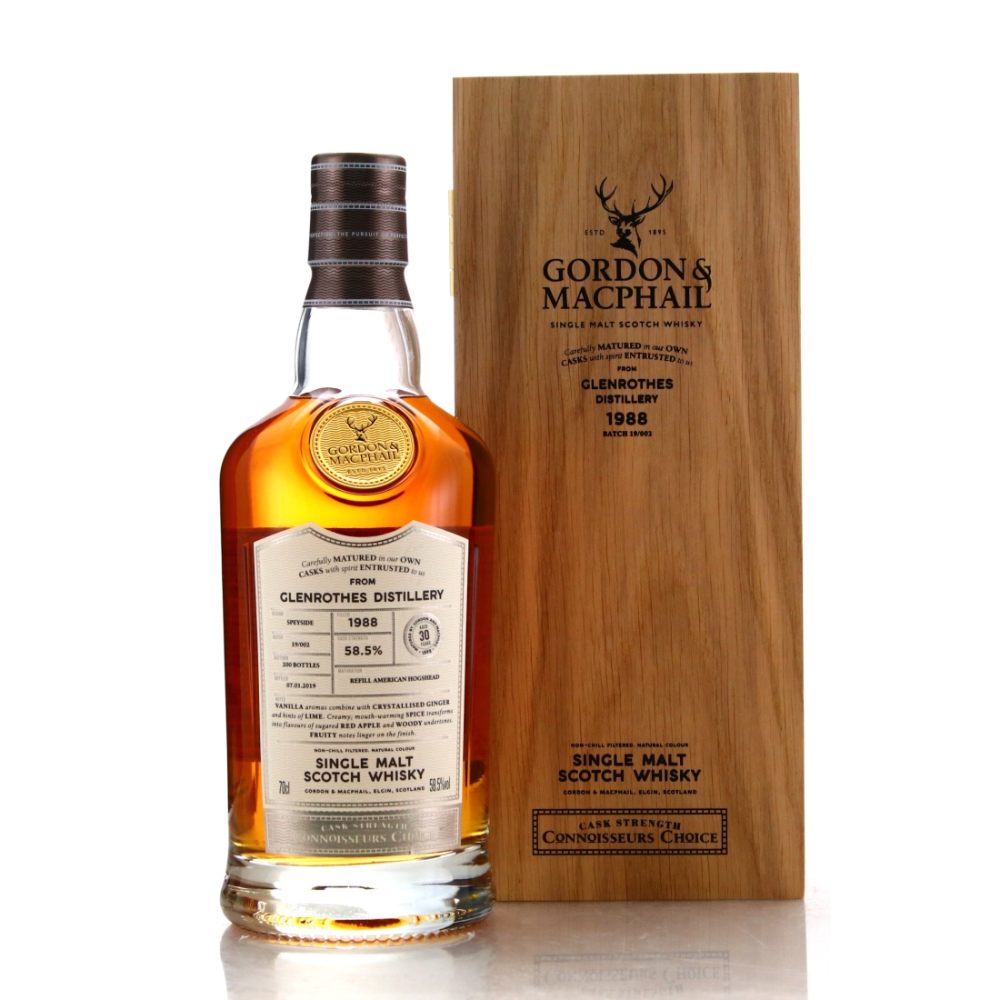 Glenrothes 1988 Gordon and MacPhail 30 Year Old Batch #19/002