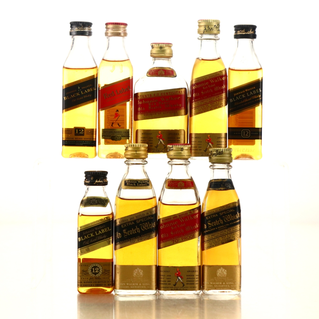 Johnnie Walker Miniature x 9