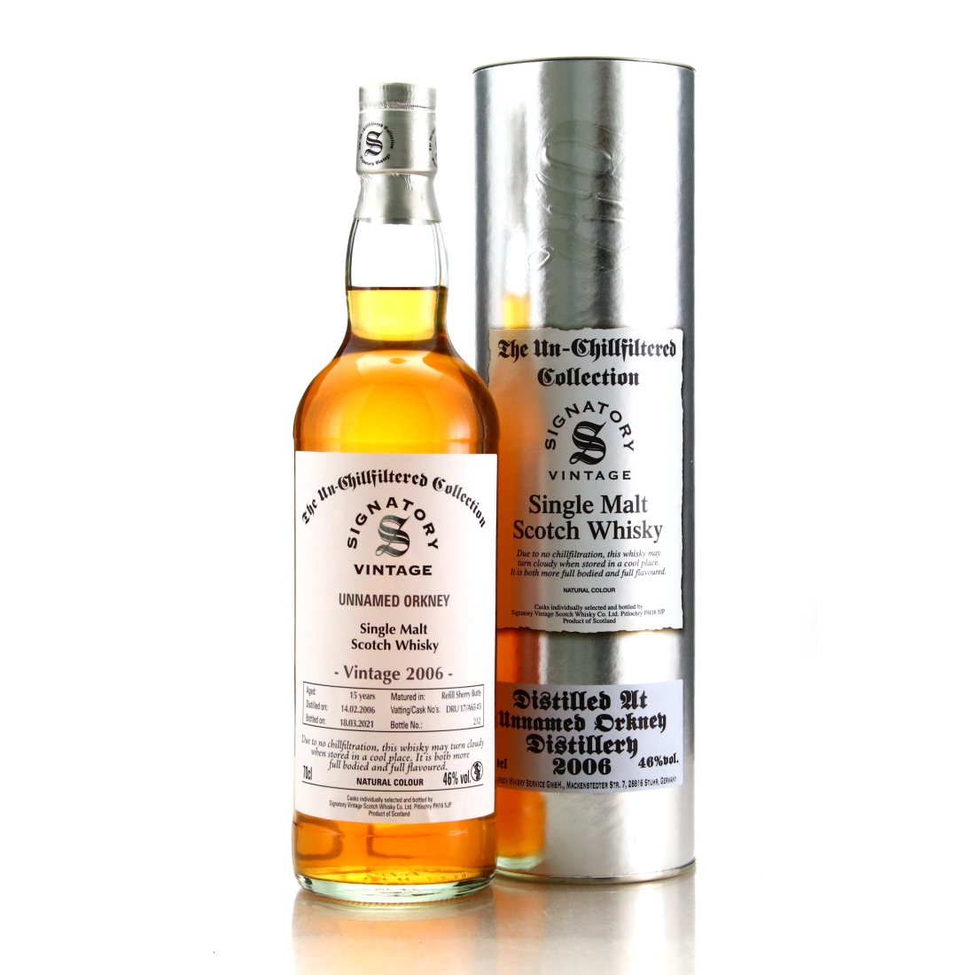 Orkney Single Malt 2006 Signatory Vintage 15 Year Old