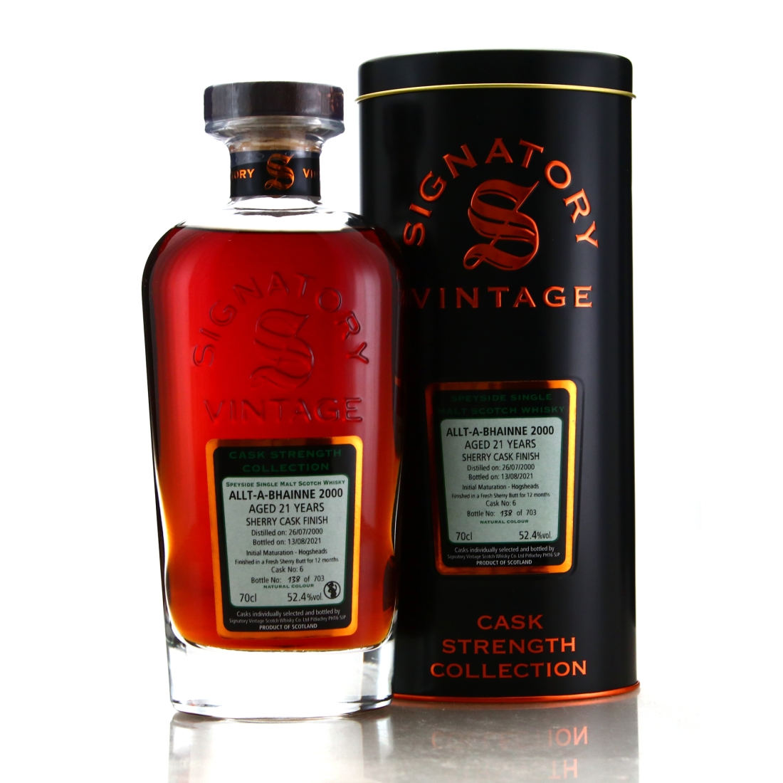 Allt-A-Bhainne 2000 Signatory Vintage 21 Year Old Cask Strength