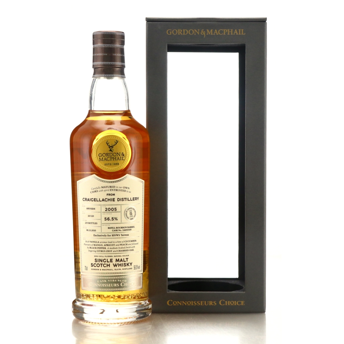 Craigellachie 2005 Gordon and MacPhail 15 Year Old Batch #20/120 / HNWS Taiwan