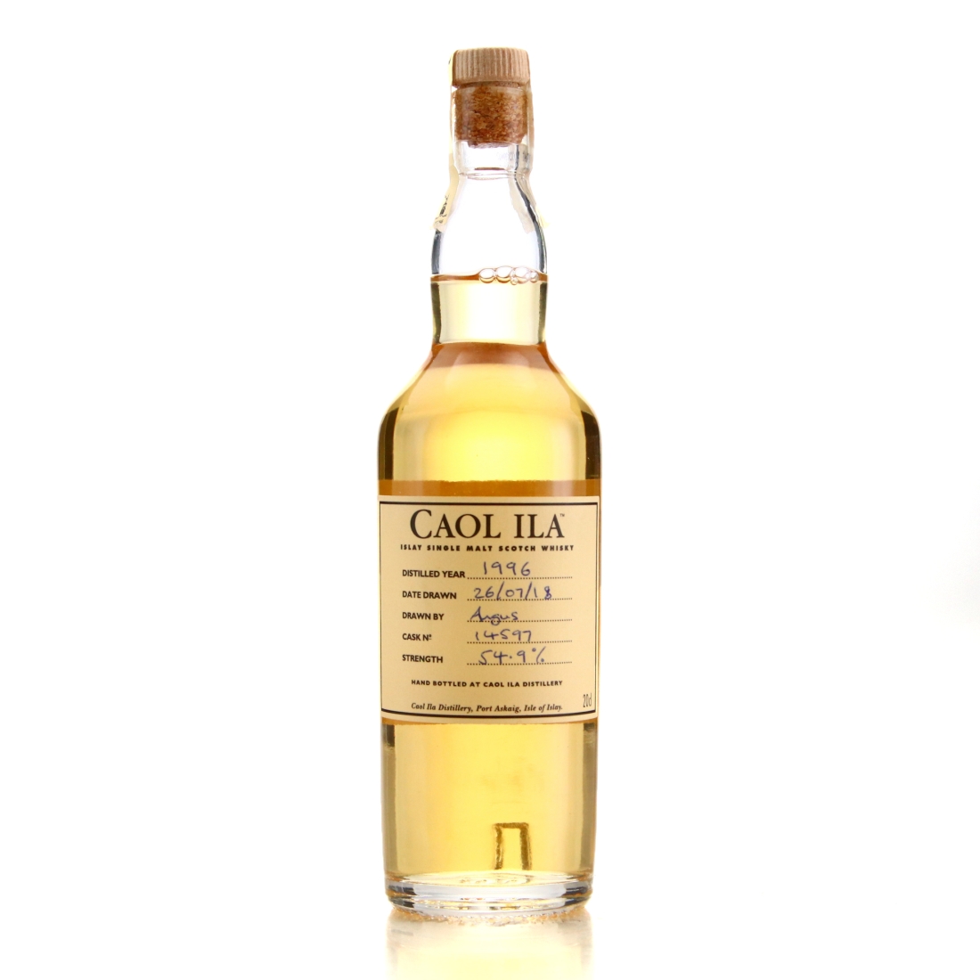 Caol Ila 1996 Hand Filled 21 Year Old Cask #14597 20cl