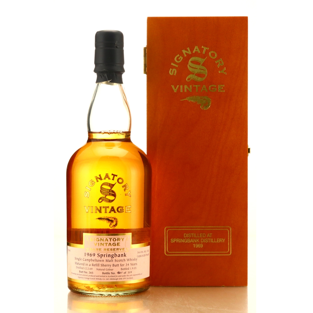 Springbank 1969 Signatory Vintage 34 Year Old Rare Reserve 75cl / US Import