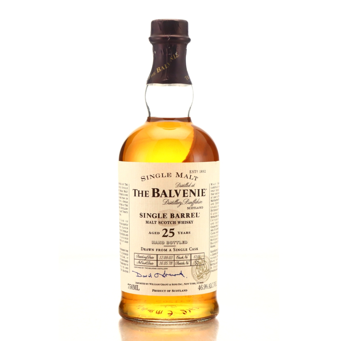 Balvenie 1978 Single Barrel 25 Year Old #6148 75cl / US Import
