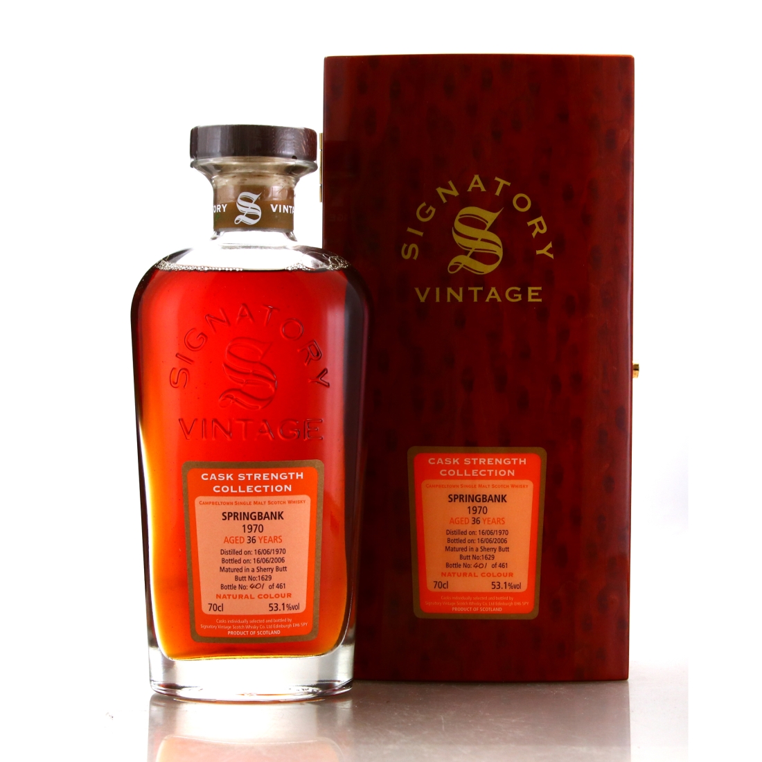 Springbank 1970 Signatory Vintage 36 Year Old Cask Strength