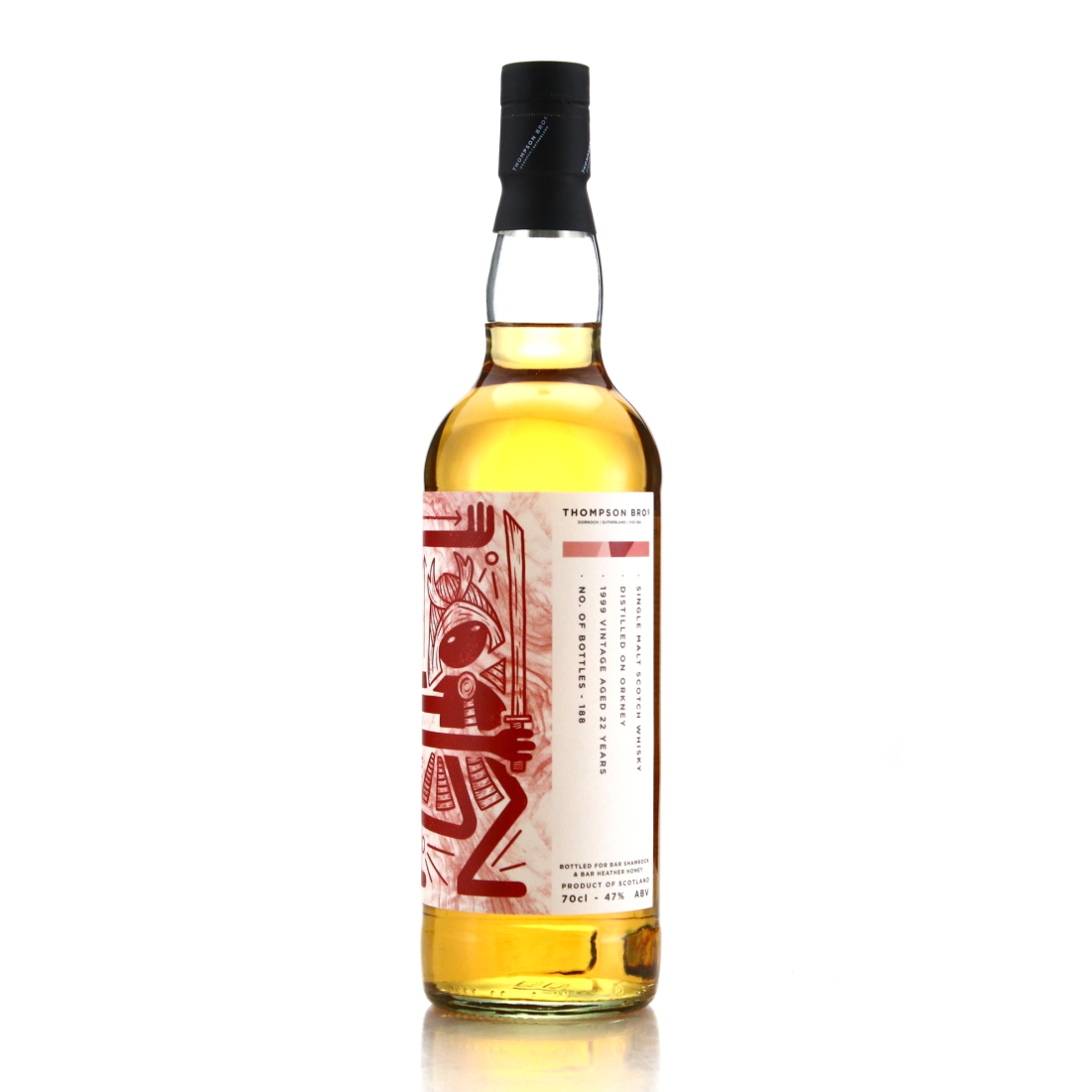 Orkney Single Malt 1999 Thompson Brothers 22 Year Old / Bar Shamrock and Bar Heather Honey