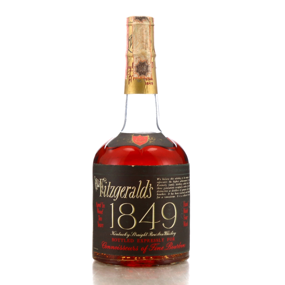 Old Fitzgerald '1849' 10 Year Old Kentucky Straight Bourbon 1970s / Stitzel-Weller