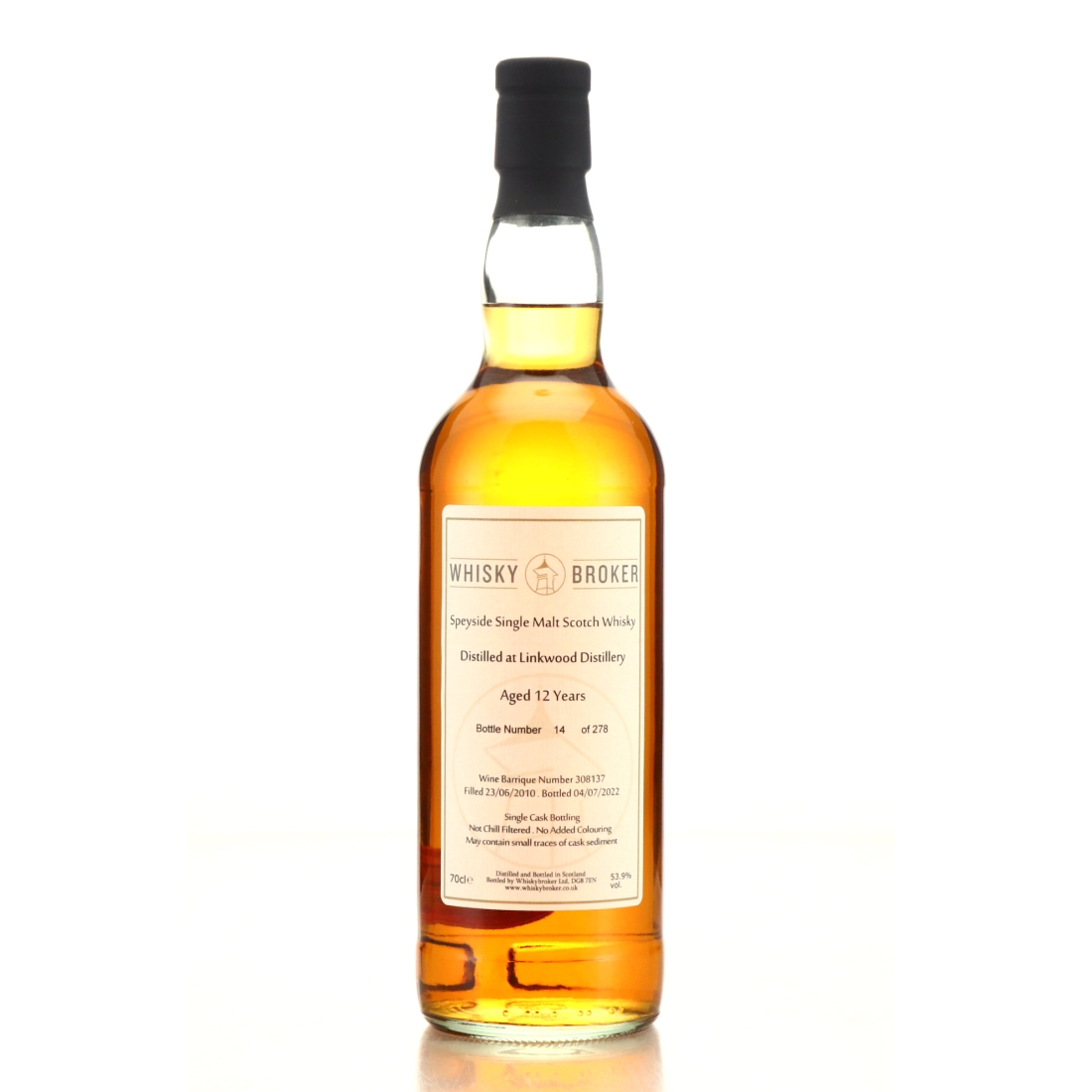 Linkwood 2010 Whisky Broker 12 Year Old