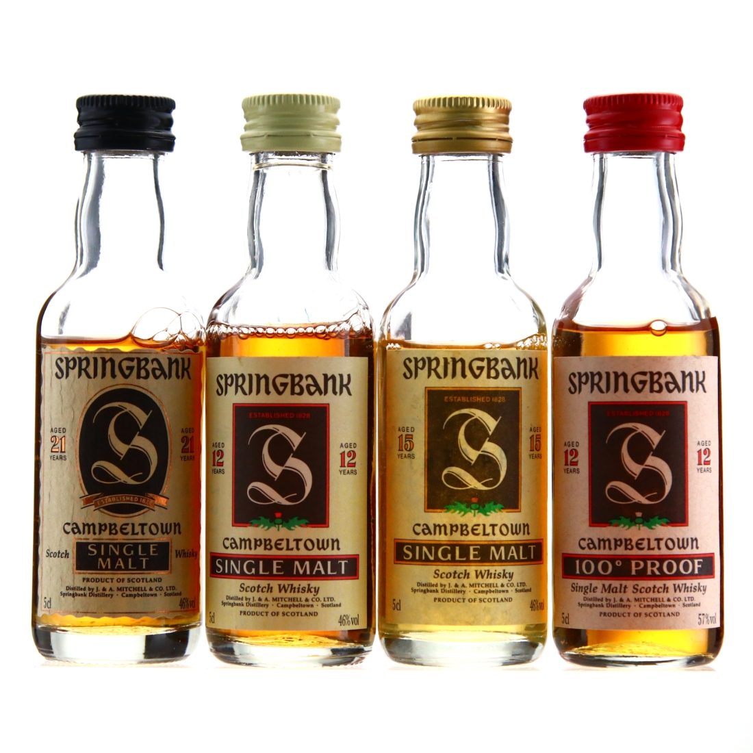 Springbank Miniatures x 4